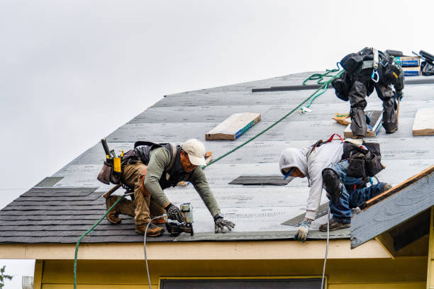 Professional Gutter Installation technician working in Wingate, NC